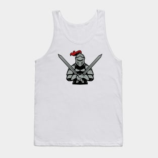 Double-Sworded Steel Knight Logo Tank Top